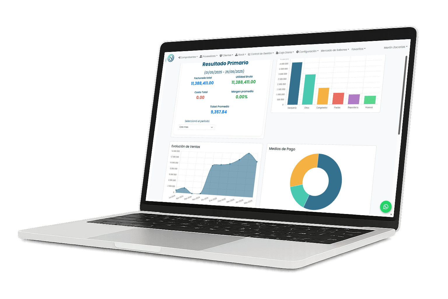 Vista del sistema Nexogestión